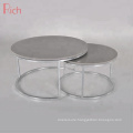 Modern Living Room Furniture Iron Frame Side Table Cement Coffee Table